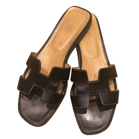 hermes woman sandal|hermes sandals women black.